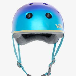 YEPA T-Shell Pro Helmet in Metallic Lake Sunset colorway with twilight color fade and arctic white accent stripe