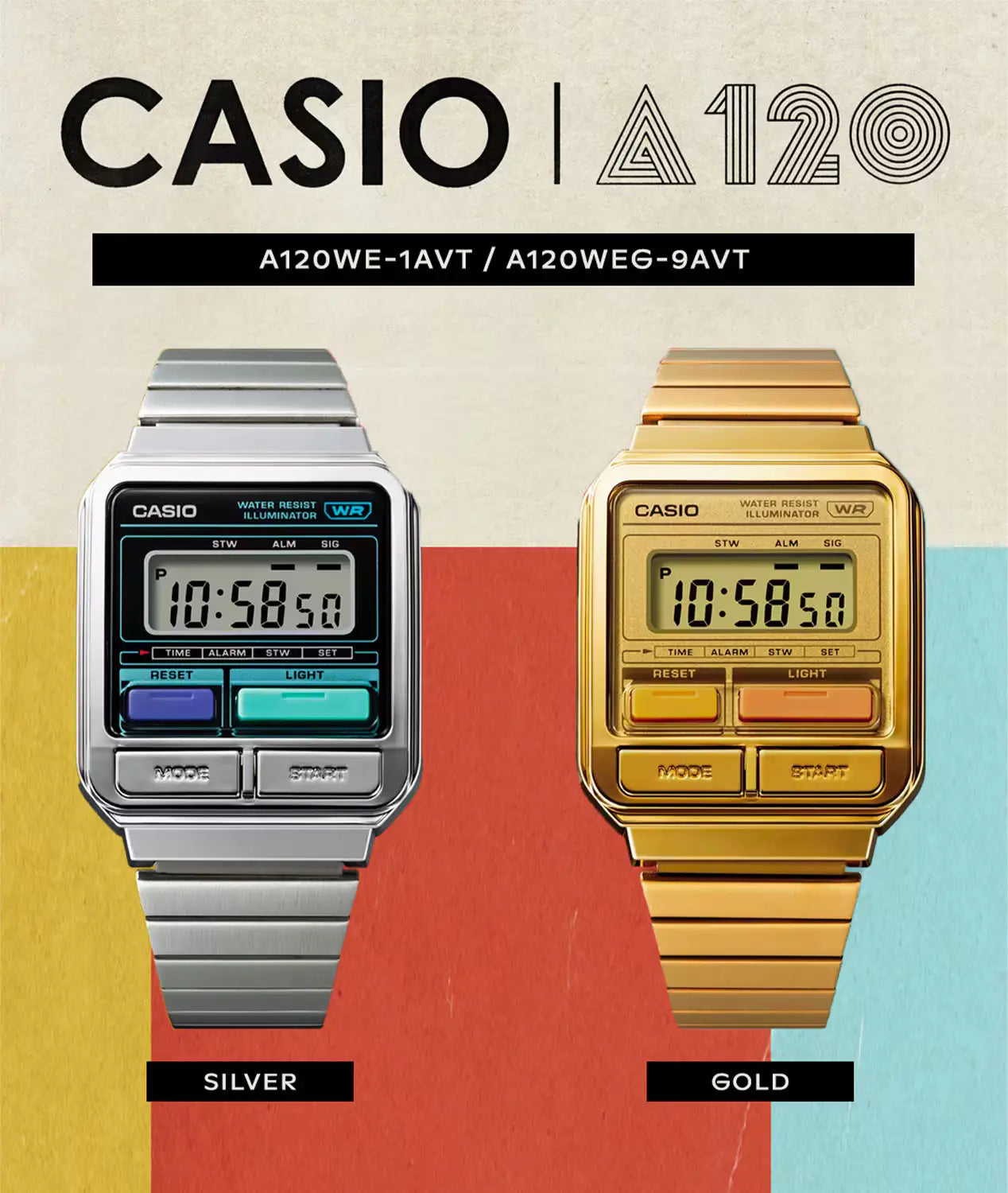 Casio Vintage A120WE 1AVT Watch Silver