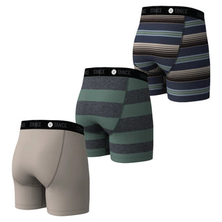 Stance Cotton Blend Boxer Brief 3-Pack in Sting Grey — ultra-soft Cotton Blend™ fabric, plush feather seaming, breathable everyday boxer briefs