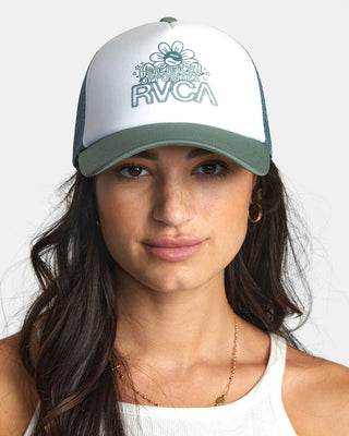 RVCA Poster Foamy Trucker Hat, polyester, mesh panels, HD graphic