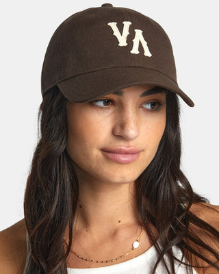 RVCA Dugout Dad Hat, acrylic wool blend, unstructured, RVCA embroidery