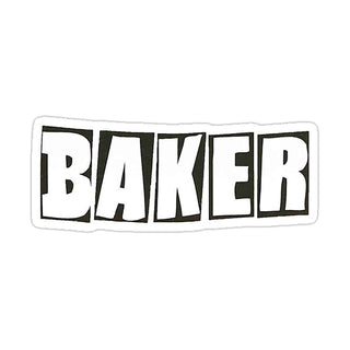 Baker logo decal, 8.5″ by 3″ vinyl sticker in black and white.