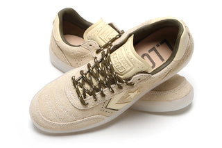 Converse CONS Louie Lopez Pro 2 skate shoes in Straw/Yellow, durable suede upper with CX foam cushioning, cupsole construction, Chuck Taylor-inspired outsole and Star Chevron branding