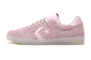 Converse CONS Louie Lopez Pro 2 skate shoes in Pink/Milk, durable suede upper with CX foam cushioning, cupsole construction, Chuck Taylor-inspired outsole and Star Chevron branding