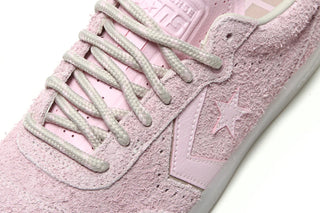 Converse CONS Louie Lopez Pro 2 skate shoes in Pink/Milk, durable suede upper with CX foam cushioning, cupsole construction, Chuck Taylor-inspired outsole and Star Chevron branding