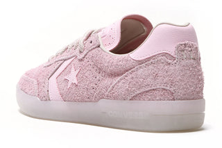 Converse CONS Louie Lopez Pro 2 skate shoes in Pink/Milk, durable suede upper with CX foam cushioning, cupsole construction, Chuck Taylor-inspired outsole and Star Chevron branding