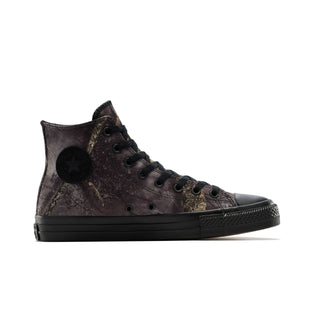 Converse CONS Chuck Taylor All Star Pro "Real Tree" in Realtree Apex Black — printed woven canvas upper with CX cushioned sock liner, elastic tongue bands, vulcanized rubber overlay, and CONS traction outsole