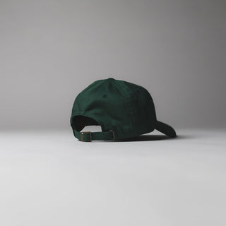 Green Drift House 6-panel strapback hat with "Woody" embroidered logo