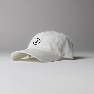 White Drift House 6-panel strapback hat with Black embroidered logo