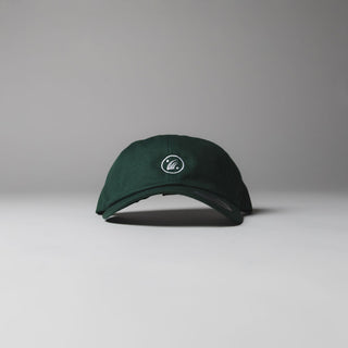 Green Drift House 5-panel strapback hat with white embroidered logo