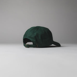 Green Drift House 5-panel strapback hat with white embroidered logo