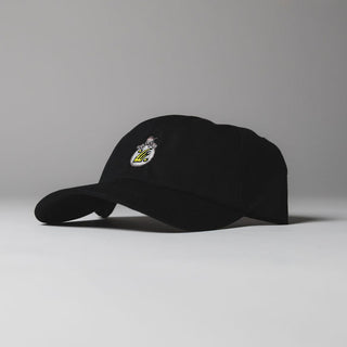 Black Drift House 6-panel strapback hat with "Woody" embroidered logo