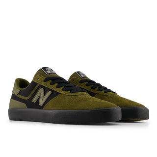 New Balance Numeric 272 skate shoes in Woodland/Black, suede canvas and mesh upper with vulcanized sole and thin insole for maximum board feel, heritage-inspired design