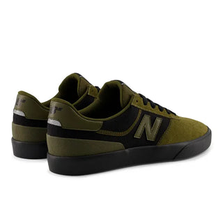 New Balance Numeric 272 skate shoes in Woodland/Black, suede canvas and mesh upper with vulcanized sole and thin insole for maximum board feel, heritage-inspired design