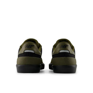 New Balance Numeric 272 skate shoes in Woodland/Black, suede canvas and mesh upper with vulcanized sole and thin insole for maximum board feel, heritage-inspired design