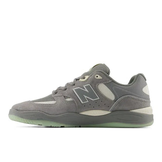 New Balance Numeric Tiago Lemos 1010 skate shoes in Slate Grey/Sea Salt, suede leather and mesh upper with FuelCell foam cushioning, durable rubber cup outsole, and signature NB Numeric design