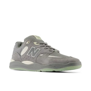 New Balance Numeric Tiago Lemos 1010 skate shoes in Slate Grey/Sea Salt, suede leather and mesh upper with FuelCell foam cushioning, durable rubber cup outsole, and signature NB Numeric design