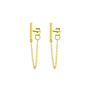 ALCO Jewelry Harmony Tassel Earrings, 18K gold-plated, 925 sterling silver, hypoallergenic.