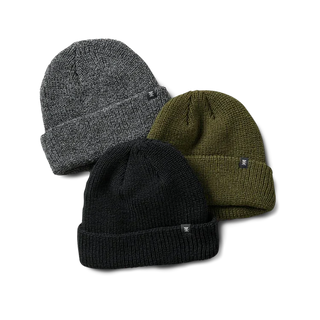 Roark Turks 3-Pack Beanies in black, gray, and green with classic dockwear fit and everyday comfort.
