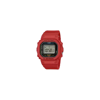 Red G-SHOCK DWN5600-4 finger-sized ring watch with digital display.