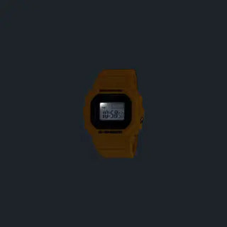 Yellow G-SHOCK DWN5600-9 mini ring watch with digital display.