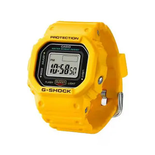 Yellow G-SHOCK DWN5600-9 mini ring watch with digital display.