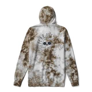 Roark Fear the Sea Hoodie in Khaki with crystal wash fleece and front pouch pocket.