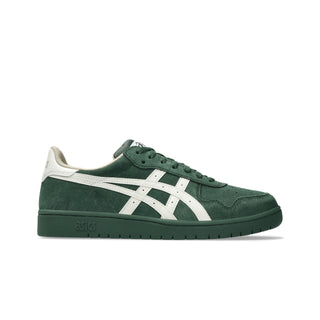 ASICS Japan Pro skate shoe in forest green and cream suede.