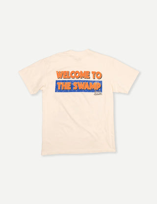 Duvin x Florida Gators Locals Tee in Off White with GATORS lettering and Albert river-float artwork
