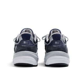 New Balance 990v6 Navy/White, pigskin suede and mesh upper, Navy/White two-tone, FuelCell cushioning.