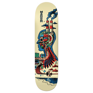 REAL Skateboards 8.28 inch Mason Artificial pro model skateboard deck with original artwork by Clay Halling, 31.7 inch length and 14.12 inch wheelbase