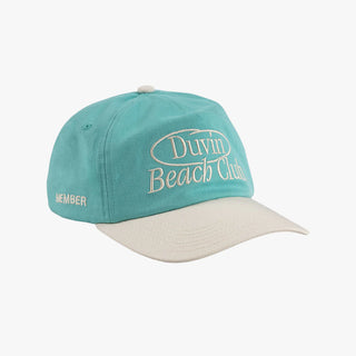 Teal Duvin Members Only Hat; Cotton Twill, unstructured snapback, "MEMBERS" side print, Duvin branded inner taping.