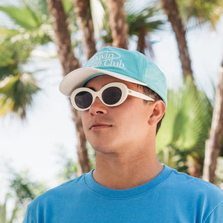 Teal Duvin Members Only Hat; Cotton Twill, unstructured snapback, "MEMBERS" side print, Duvin branded inner taping.