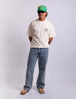 Duvin Skinny Dippin Tee in Antique with vintage-washed cotton and graphic artwork.