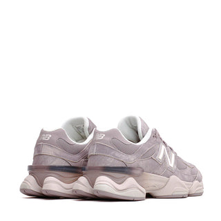 New Balance 9060 sneakers in Truffle Salt/Sea Salt colorway, premium mesh and pigskin suede upper with dual-density ABZORB midsole, 990-inspired design with pod midsole and translucent CR heel detail