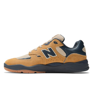 New Balance Numeric 1010 Tiago Lemos in Wheat/Navy with FuelCell midsole and FantomFit technology.