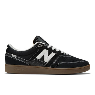 New Balance Numeric Brandon Westgate 508 Shoe in Black/Gum, with perforated suede, reflective details, for advanced skateboarding.