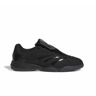 adidas Skateboarding Predator Sala x Metalwood in Core Black — leather and textile upper, Predator stripes, archive Performance branding, rubber outsole, skate and street ready