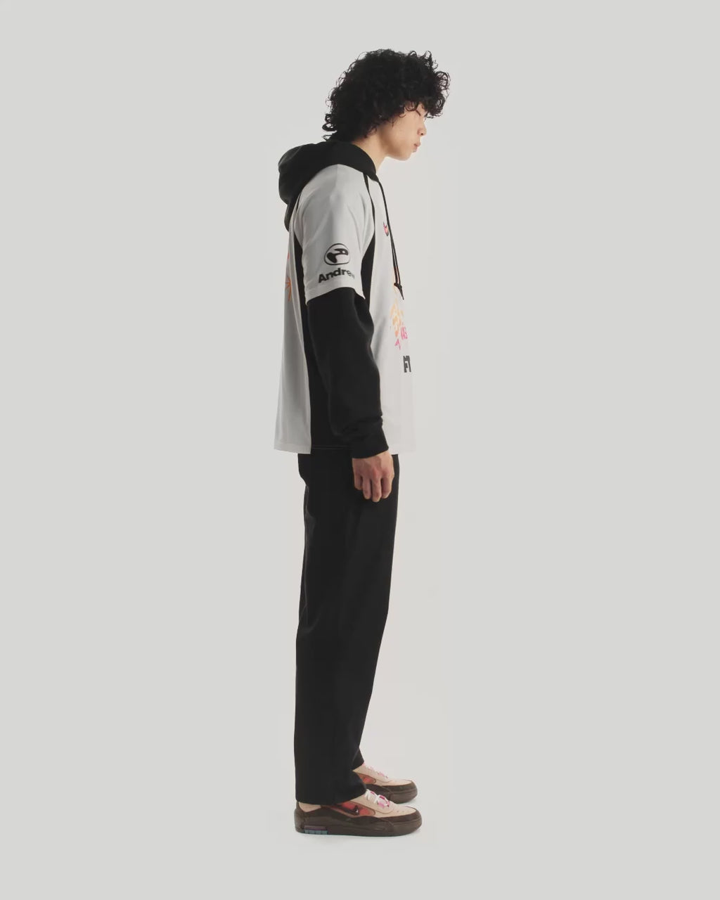 Nike SB Skate Jersey in Sail and Black with Club 58 soccer-inspired design.