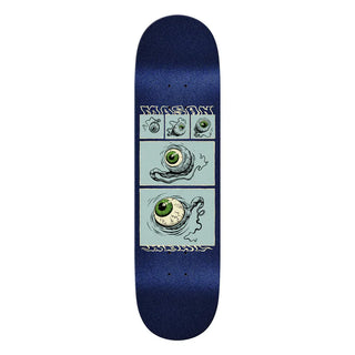 REAL Skateboards Mason Fourth Wall 8.5 deck with sparkly finish, popsicle shape, Fourth Wall graphic artwork.