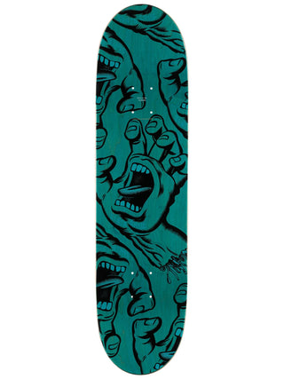 Santa Cruz Crowded Hand Deck 8.25" — 7-ply Northern Birch skateboard deck with 3D Mold technology, medium concave, and Crowded Hand graphic