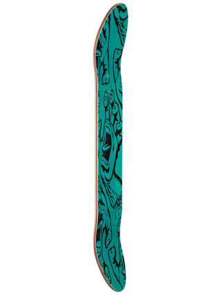 Santa Cruz Crowded Hand Deck 8.25" — 7-ply Northern Birch skateboard deck with 3D Mold technology, medium concave, and Crowded Hand graphic