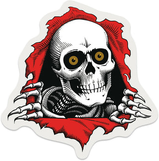 Powell Peralta Ripper Skateboard Sticker featuring the classic design, perfect for personalizing skateboards and gear.