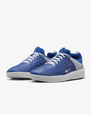 Nike SB Nyjah 3 in Game Royal White, featuring Zoom Air cushioning and durable, flexible design.