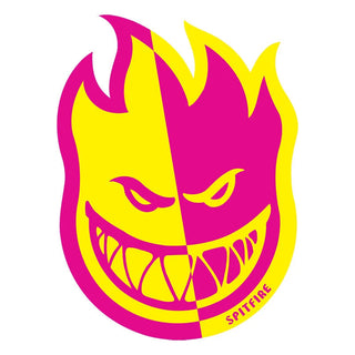 Spitfire Wheels Two Tone Bighead Medium Sticker in assorted colors — 6-inch two-tone Bighead decal