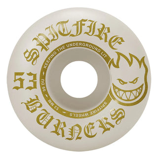 Spitfire 53mm 99D Burner skateboard wheels with Bighead shape and performance urethane.