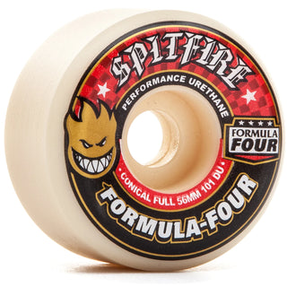 Spitfire Formula Four Conical Full Skateboard Wheels, 56mm 101d.