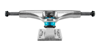 Thunder 161 Team Skateboard Truck with cast aluminum baseplate, premium grade solid kingpin, 90du clear blue bushings, and 9.125 inch axle for boards 8.9 to 9.5 inches