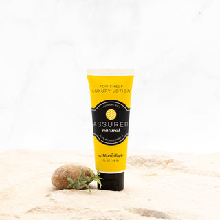 Mixologie Assured Lotion, organic blend of amber, musk, enriched with natural oils, for a confident scent.