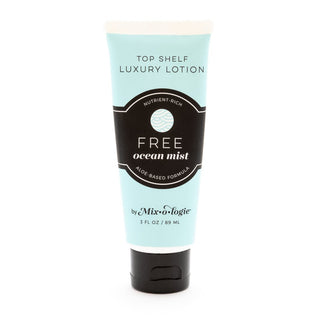 Mixologie Free Lotion with ocean mist fragrance, cool and refreshing with natural oils, captures the spirit of the ocean.